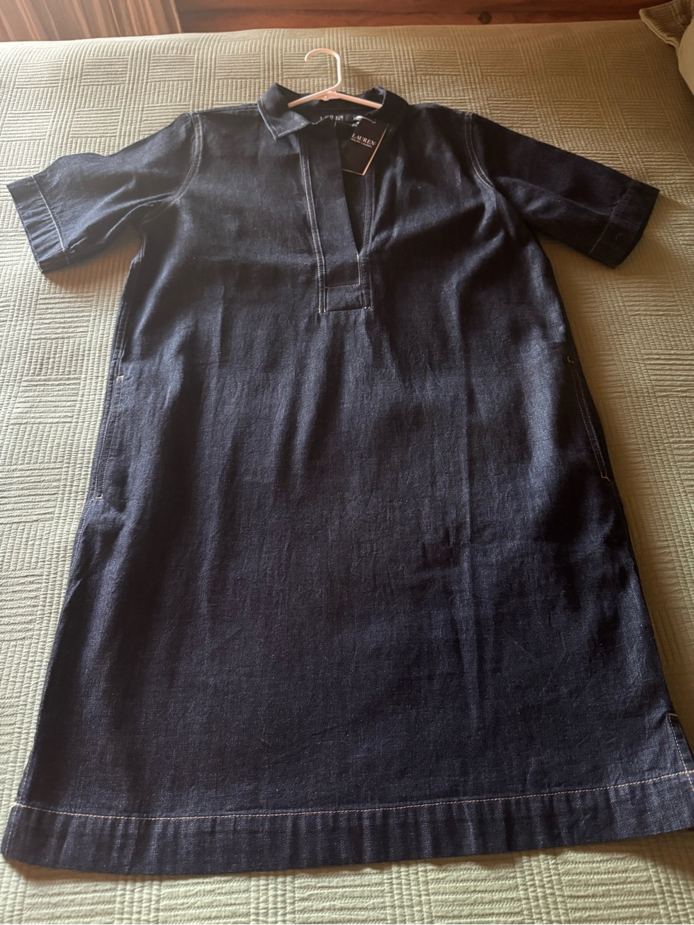 Ladies Dark Denim Polo Shirt Dress by Ralph Lauren